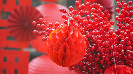 中国风红色装饰线春节喜庆装饰背景