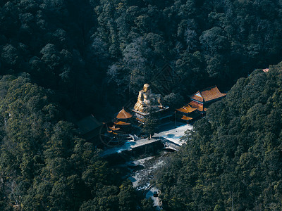 群山景色航拍贵州铜仁梵净山景区背景