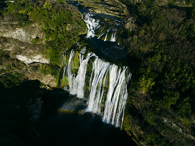 航拍5A景点贵州黄果树瀑布背景图片