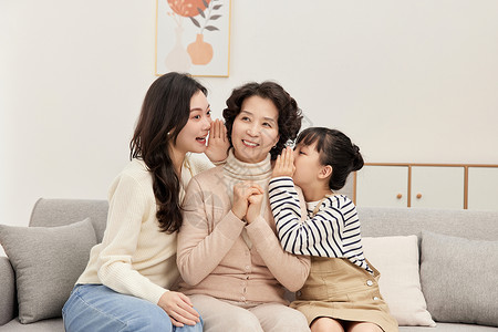 三女妇女节祖代三人说悄悄话背景