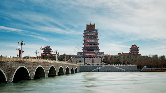 宁夏中华黄河楼景观高清图片