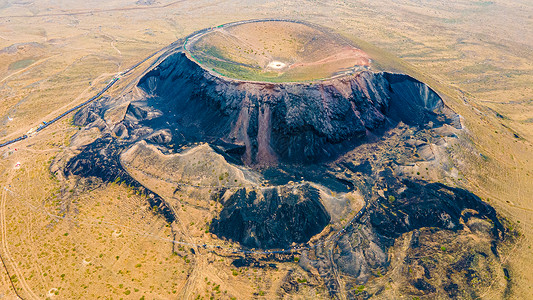 内蒙古乌兰哈达火山航拍高清图片