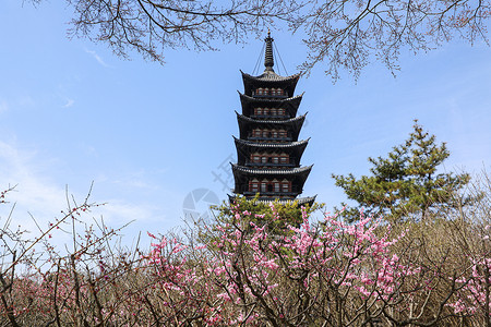 砖木建筑上海方塔背景