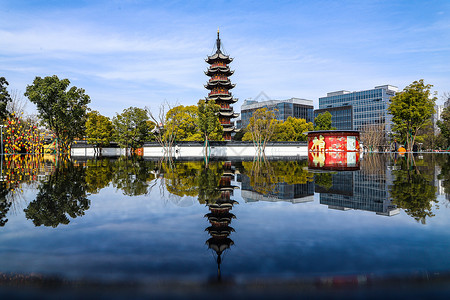 龙华公园龙华寺背景