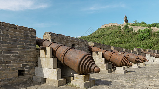 山西雁门关5A旅游景区夏季景观背景