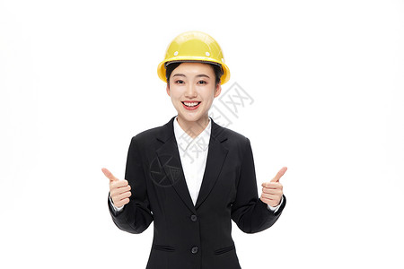 工装帽专业女工程师形象背景