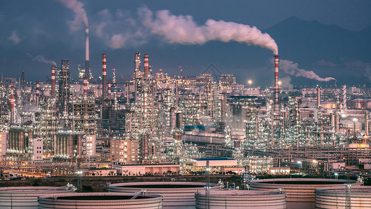 航拍广东惠州大亚湾石化工业园工厂区背景图片
