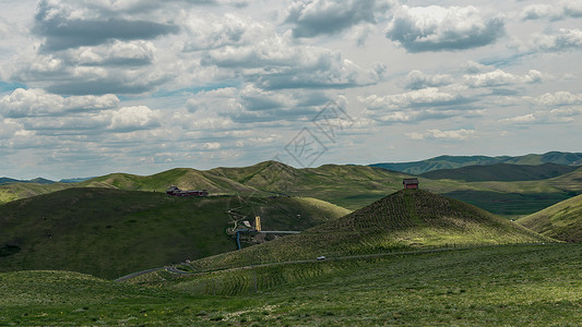内蒙古草原天路夏季景观背景图片