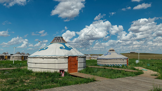 包头内蒙古诗画草原夏季景观背景