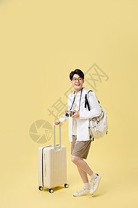 男大童装素材年轻旅游男大形象背景