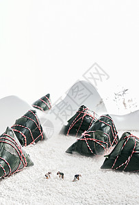 框国风中国风传统端午美食粽子背景