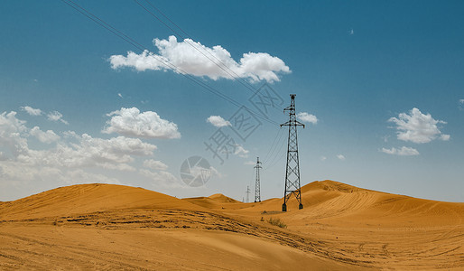 腾格里沙漠天鹅湖内蒙古腾格里沙漠景观背景
