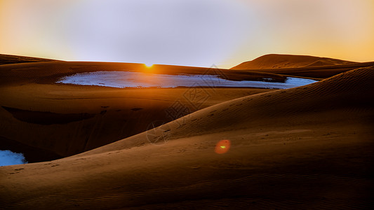 旅游景观内蒙古腾格里沙漠景观背景