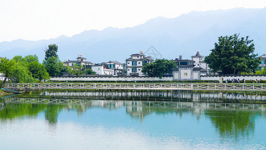 大理洱海生态廊道风光背景