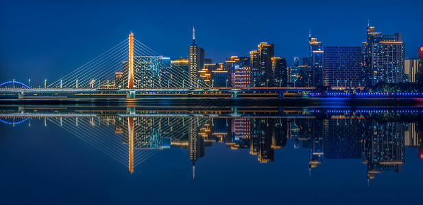 杭州西兴大桥夜景高清图片
