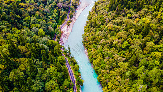 兰察墨脱森林公路自驾航拍背景