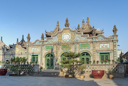 西关清真大寺呼和浩特清真大寺景观背景