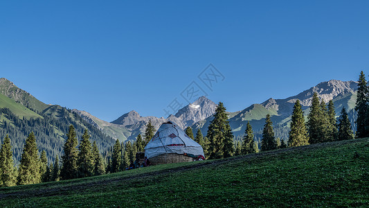 清江风景区新疆伊犁哈萨克自治州库尔德宁自然风景区背景