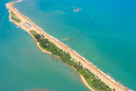 南海西沙航拍海南琼海博鳌玉带滩风光背景