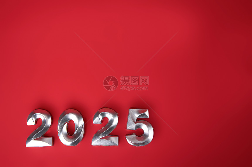 2025年红色新年背景图片