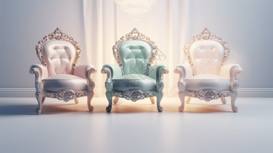 家具产品色梦幻扶手椅设计图片