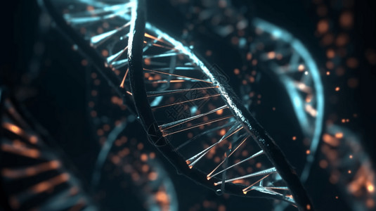 着迷3D医学背景与DNA设计图片