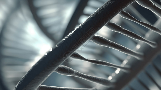 高光阴影3D医学背景与DNA设计图片