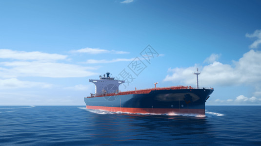海上航行的货轮背景图片
