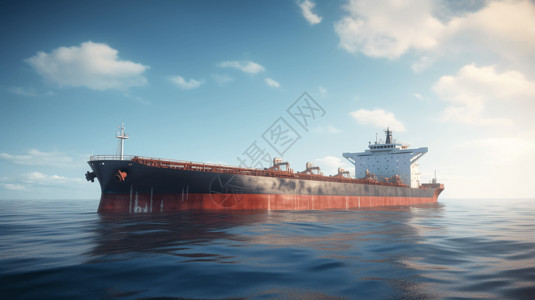 海上航行的货轮背景图片