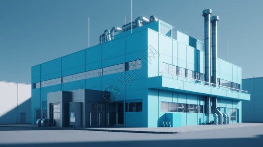 工业厂房模型背景图片