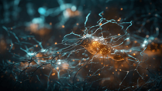 大脑的神经元网络图片