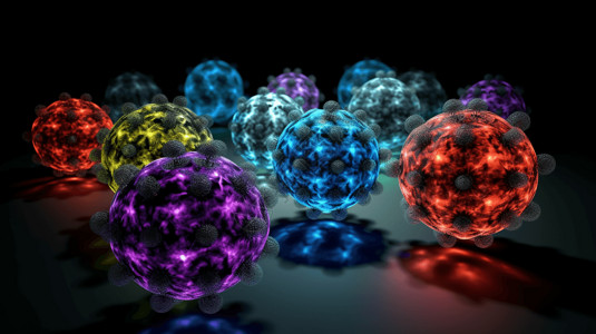 离子光学冷却分子的显微成像背景图片