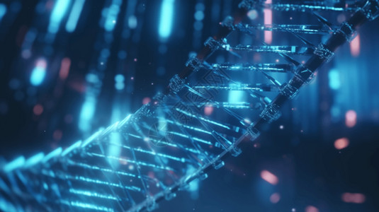 脱氧和核糖核酸蓝色发光基因链设计图片