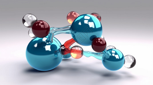 化学制造水分子微型图背景图片