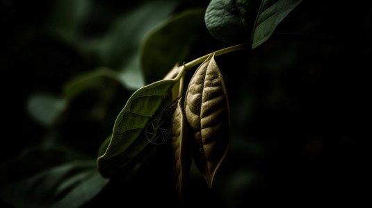 大豆植物的叶子高清图片