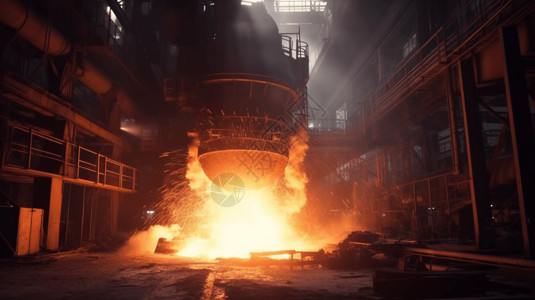 工厂高炉熔融金属高炉背景