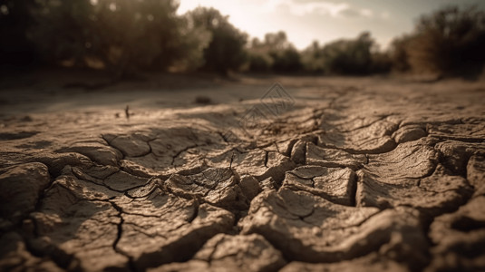 沙子的质地干旱皴裂的土地背景