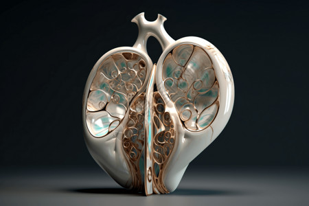 产品细节展示艺术展品之肾脏器官设计图片