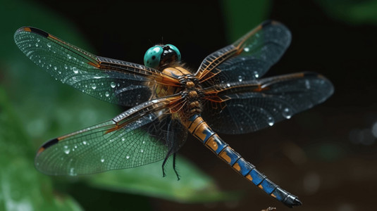 蜻蜓微距镜头图片