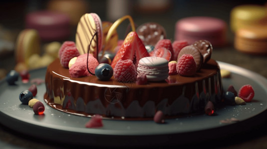 恐怖大蜘蛛3d动画3D动画水果蛋糕甜点背景