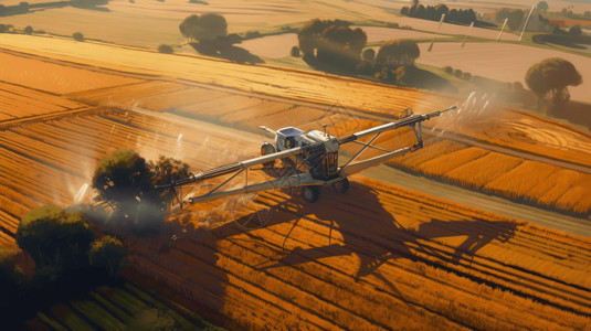 无人机施肥无人机喷洒农药背景