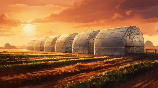 现代科技农作物大棚图片
