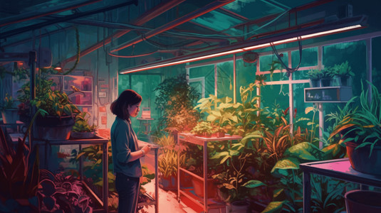 室内植物养殖背景图片
