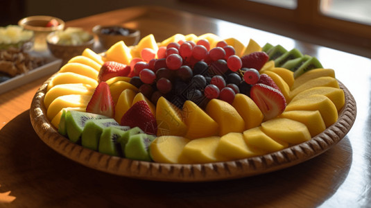 丰盛的水果拼盘高清图片