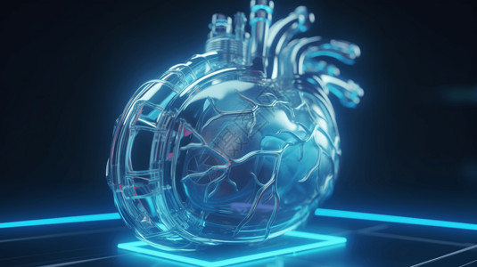 机械心脏未来机器中的展示设计图片