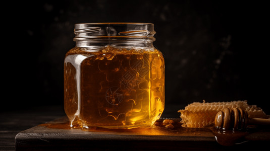 有益健康蜂窝状的蜂蜜高清图片