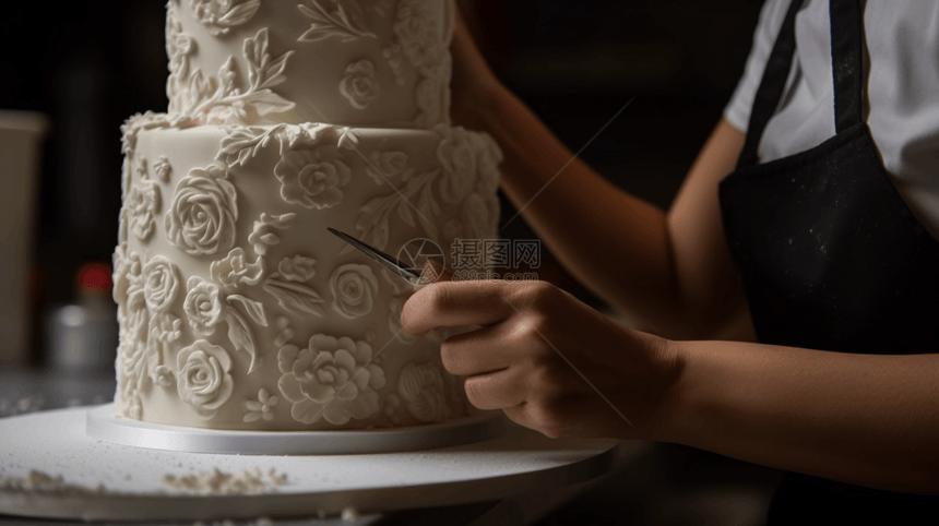 从混合到烘烤到装饰，请详细了解蛋糕制作的每个阶段。图片