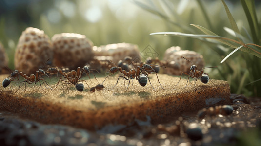 高清甜品素材正在觅食的蚂蚁背景