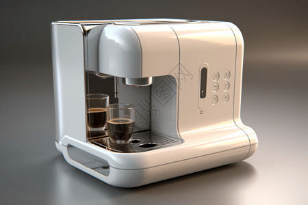 3d建模的咖啡机高清图片