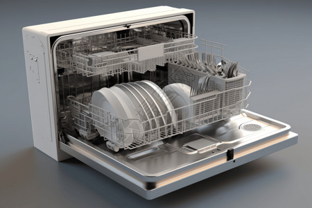 未来科技洗碗机背景图片